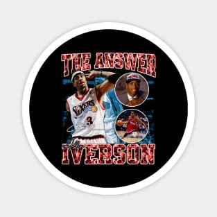 Allen Iverson The Answer Basketball Signature Vintage Retro 80s 90s Bootleg Rap Style Magnet